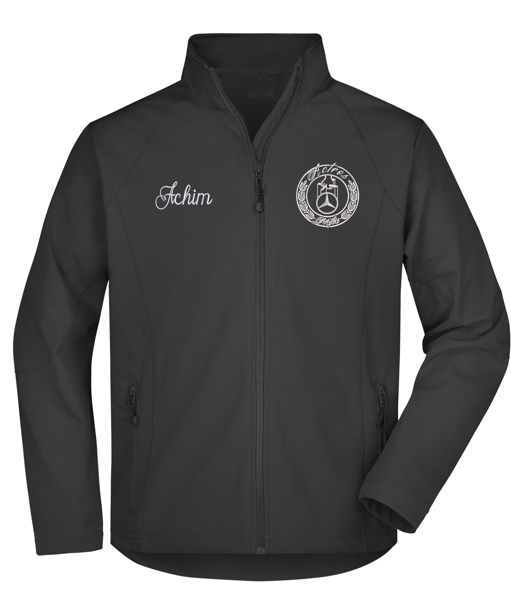 "AM" SoftShell Jacke bis 5XL - Stick + Name