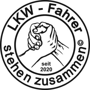 LKW Fahrer stehen zusammen