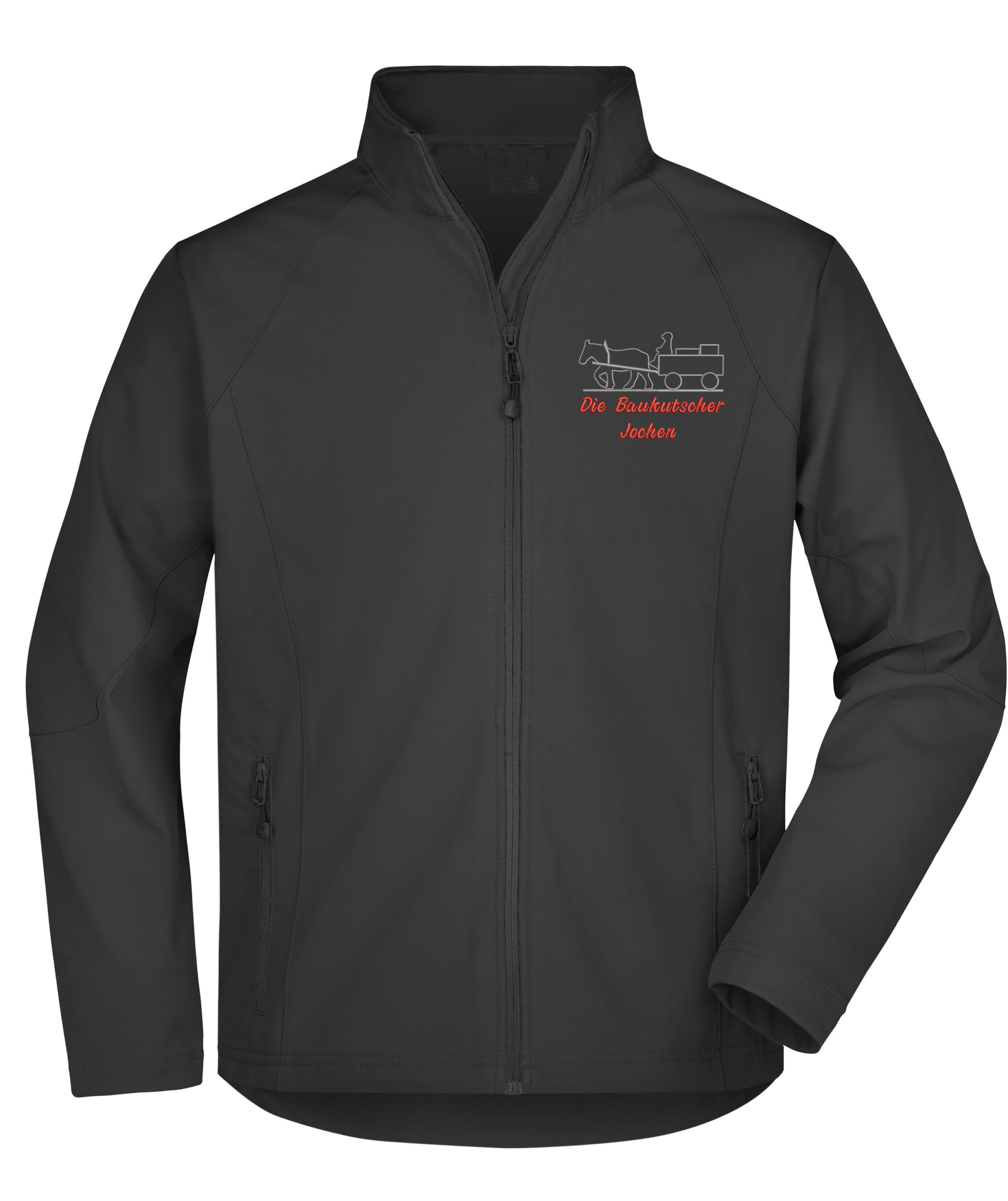 Baukutscher SoftShell Jacke bis 5XL - Stick + Name