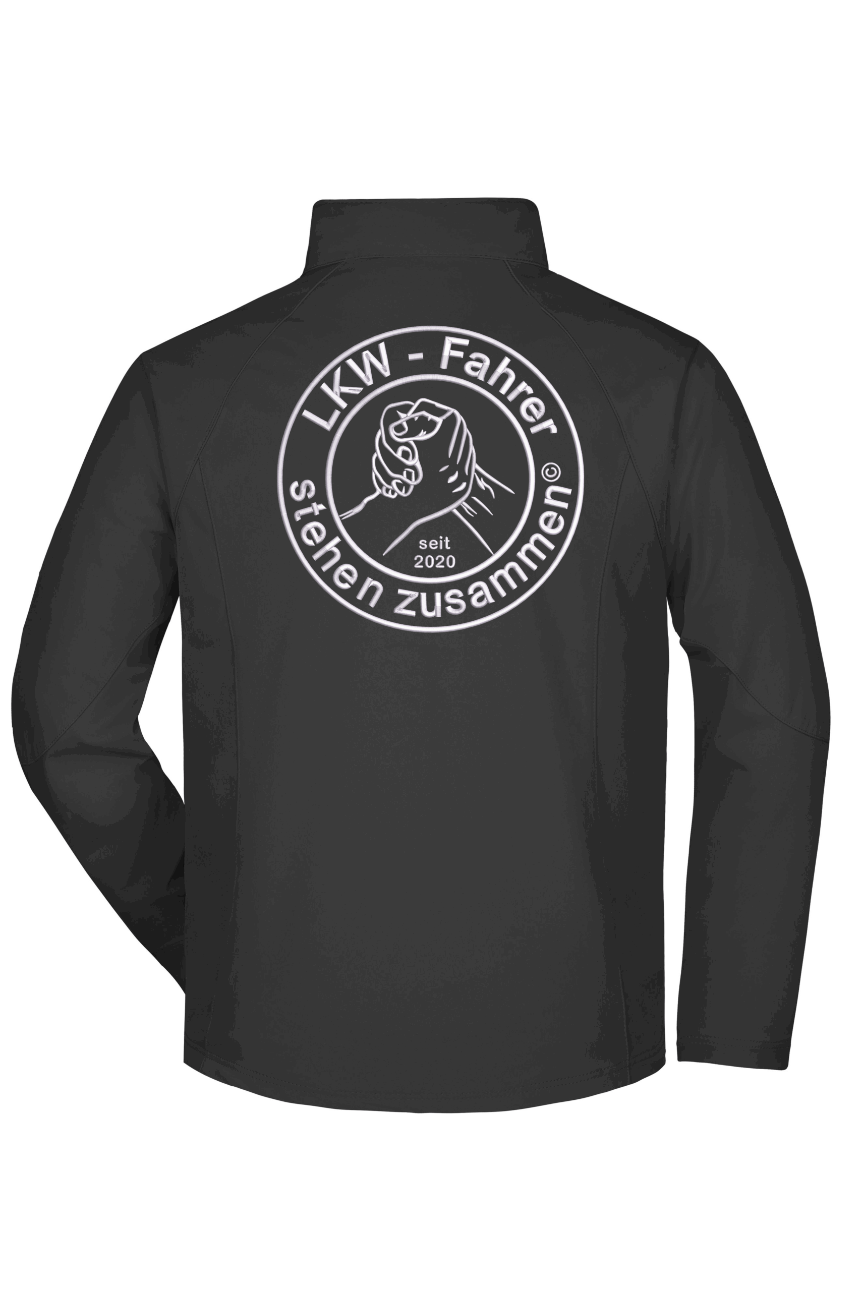 LKW - Fahrer - SoftShell Jacke bis 5XL - Stick + Name – Bild 2