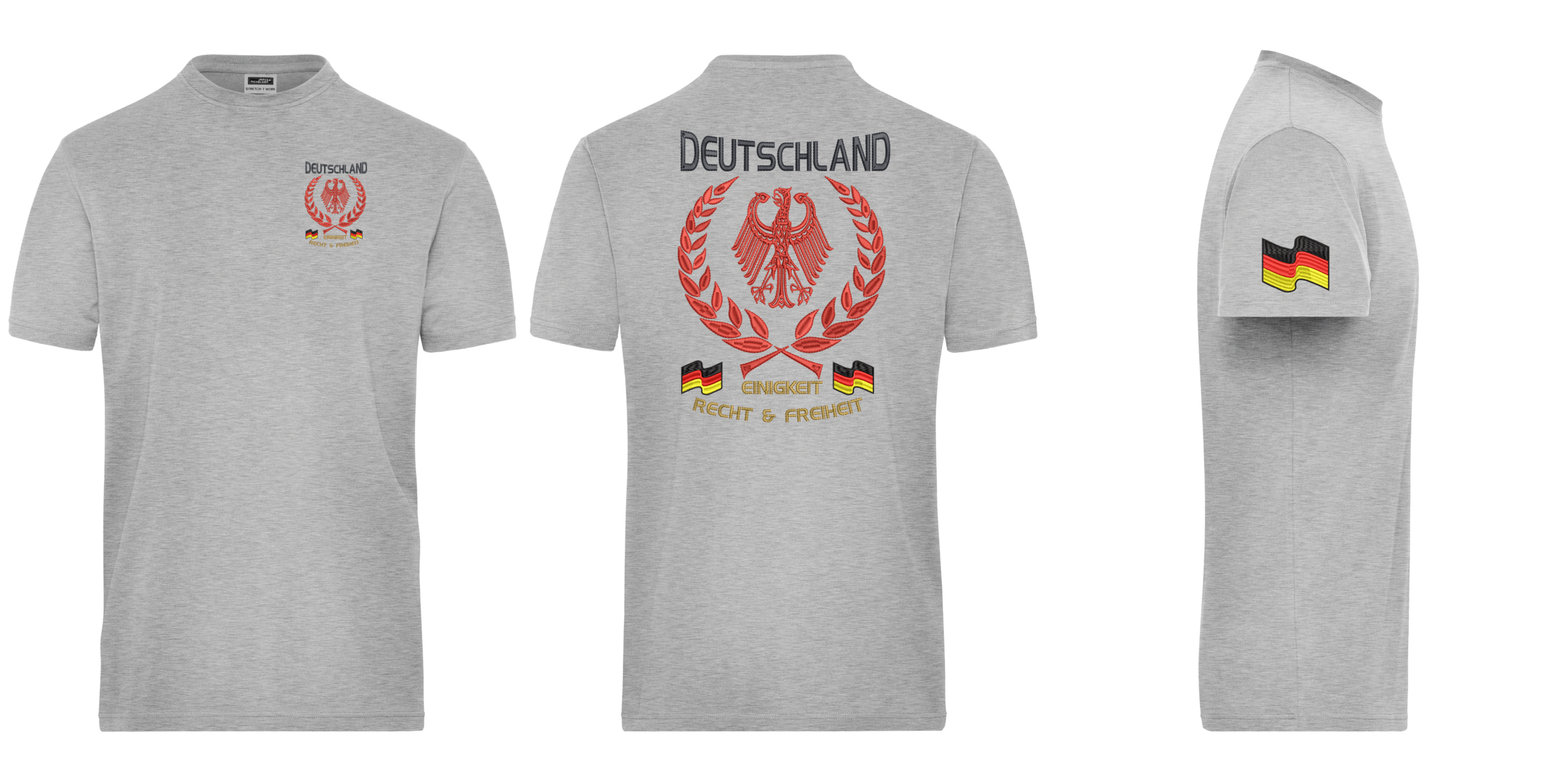 "Actros Mafia Edition - Deutschland" T-Shirt bis 6XL - Druck in Stickoptik – Bild 5