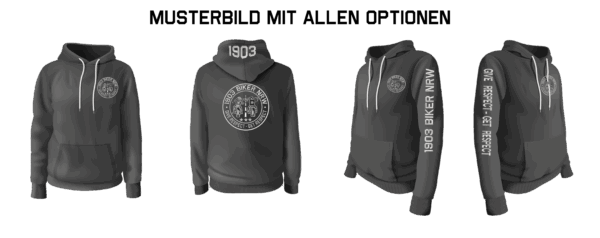 1903 BIKER NRW – Hoodie bis 7XL - Brust Stick