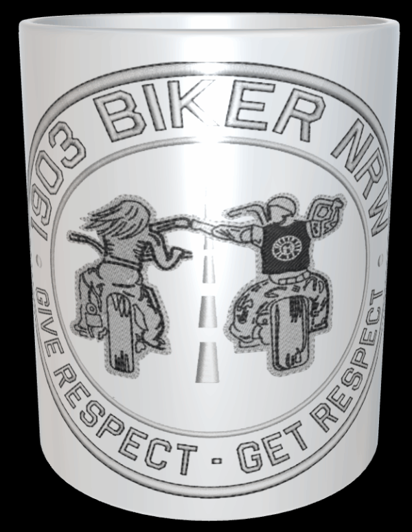 1903 BIKER NRW – Tasse - Druck in Stickoptik