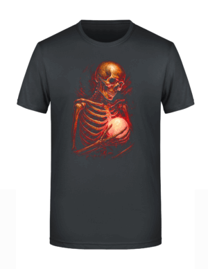 1057_Esqueleto Iluminado Dramático Motiv 1057 - T-Shirt oder Hoodie mit gerastertem Digitaldruck