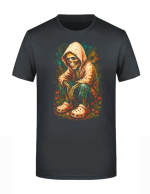 1358_Esqueleto em Amarelo_ Motiv 1358 - T-Shirt oder Hoodie mit gerastertem Digitaldruck