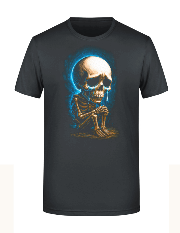 1829_Esqueleto Triste Realista Motiv 1829 - T-Shirt oder Hoodie mit gerastertem Digitaldruck