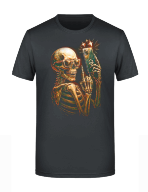 1847_Esqueleto Moderno Dinâmico Motiv 1847 - T-Shirt oder Hoodie mit gerastertem Digitaldruck