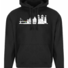 H_B_Vollfarbe Hoodie Stadt Rees mit Stadtbild, Druck als Vollfarbe