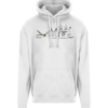Hoodie Stadt Rees mit Stadtbild als Kontur - Druck
