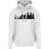 Hoodie_weiss_VollFarbe Hoodie Stadt Rees mit Stadtbild, Druck als Vollfarbe