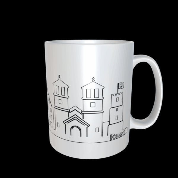 Kontur_04 Tasse mit der Silhouette der Stadtansicht - Kontur