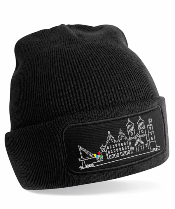 Wintermütze Stadt Rees, Druck als Kontur