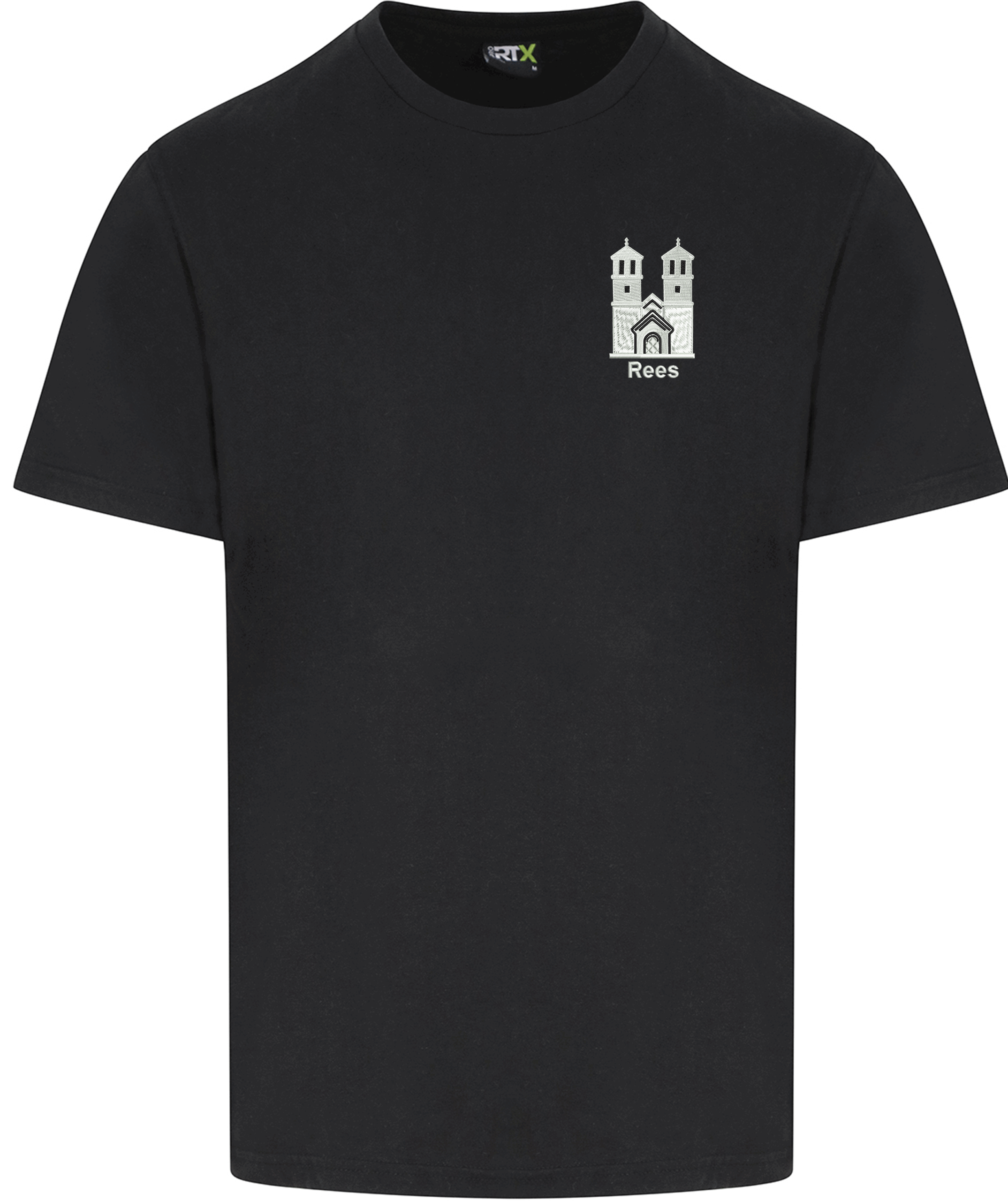 TS_B_Kirche T-Shirt "Stadt Rees" - 6 verschiedene Motive in Stickoptik