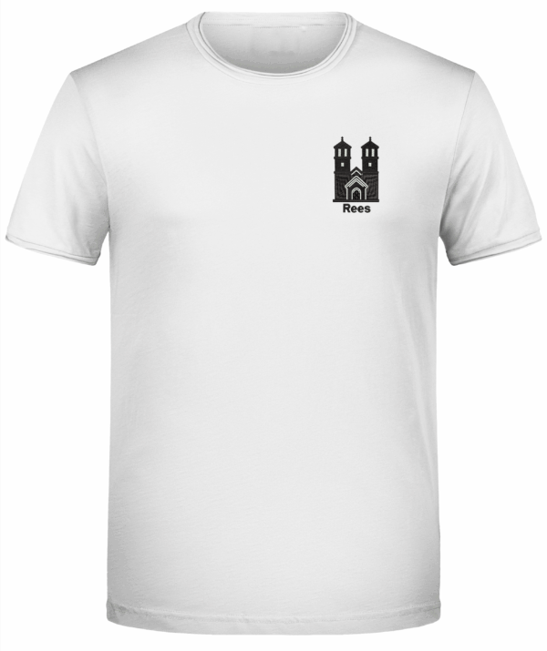 TS_W_Kirche T-Shirt "Stadt Rees" - 6 verschiedene Motive in Stickoptik
