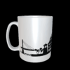 Tasse mit der Silhouette der Stadtansicht - Vollfarbe