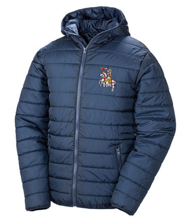 Adult_Wattiert Adult - Gefütterte Jacke - XS bis 4XL, mit 2 x Druck in Stickoptik