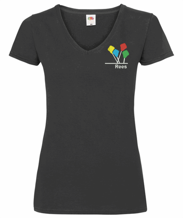 T-Shirt_Ladies "Stadt Rees" - 6 verschiedene Motive in Stickoptik
