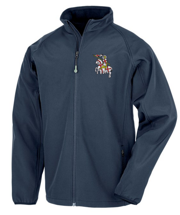 Kids_Softshell Junior SoftShell Jacke mit 2 x Druck in Stickoptik