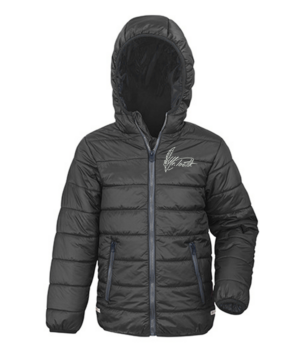 Junior - Gefütterte Jacke mit 2 x Druck in Stickoptik