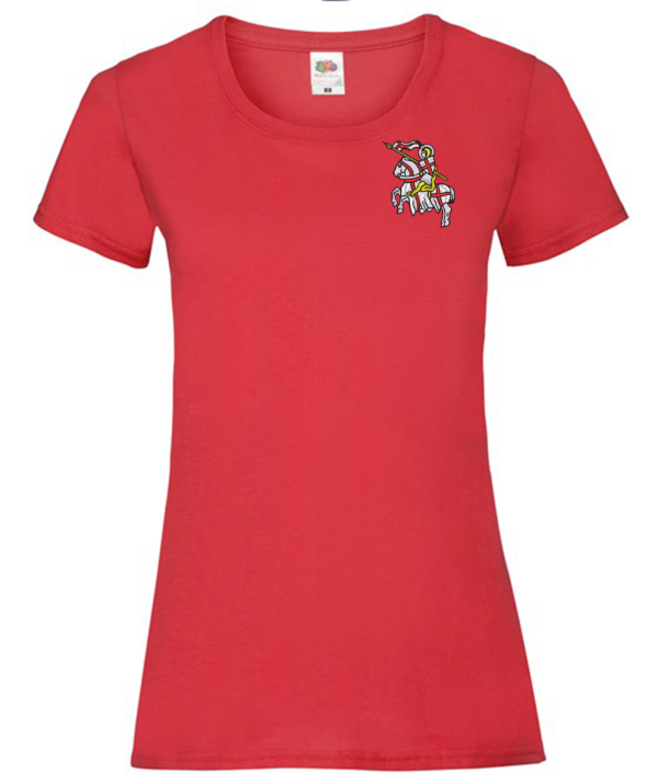 TS_Ladies T-Shirt_Ladies XS - 2XL mit 2 x Druck in Stickoptik