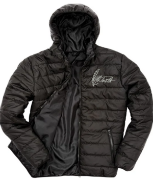 Wattiert_Front Adult - Gefütterte Jacke - XS bis 4XL, mit 2 x Druck in Stickoptik